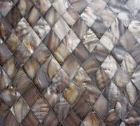 Carrelage moulure de perle marron de noix de coco, mosaïque à coquillage, jet d'eau