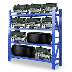Cremalheira de armazenamento industrial resistente 500Kg/camada 200*60*200Cm para pneus de garagem de 4 camadas