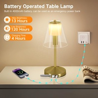 Anpassbare Flexible DC Kabellose Wiederaufladbare LED Verstellbare Tischlampe IP54 Touch-Steuerung Tragbare Leuchte Hochkapazitätsbatterie OEM