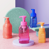 Bouteille de lotion en plastique PET personnalisée couleur 2026, 300 ml, vide, pour savon liquide moussant avec pompe