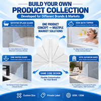 Grands coussinets de protection anti-éclaboussures en silicone transparent pliant pour salle de bain robinets d'évier de cuisine pour baignoire hôtels d'eau