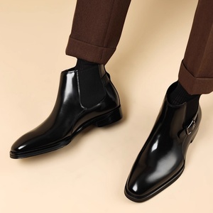 Nuevas Botas de Cuero para Hombre Estilo Italiano Hechas de Cuero Puro de Alta Gama con Hebillas para Exteriores y Adecuadas para Caminar - Product Image 5
