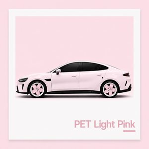 ฟิล์มไวนิลหุ้มรถยนต์สีชมพูอ่อนแบบมันเงา PET 7.5 มิล  แบบไล่อากาศได้ ซ่อมแซมตัวเองได้  ฟิล์มเปลี่ยนสีรถยนต์  ฟิล์ม PPF - Product Image 1