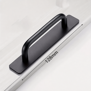 Modern Minimalism Simple Aluminum Alloy Non-Perforated Bathroom Armrest Cabinet Door <b>Drawer</b> Handles with 3M Glue - Product Image 6