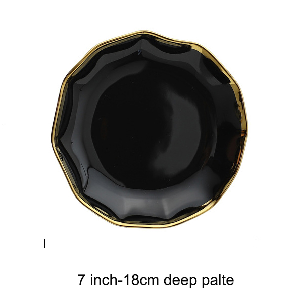 7" black  deep plate