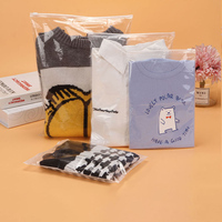 Sacs d'emballage personnalisés avec logo imprimé pour vêtements, sous-vêtements, fermeture éclair mate, sacs d'emballage pour t-shirts, sacs ziplock givrés pour vêtements
