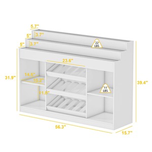 Portabottiglie Moderno a Gradini Personalizzato con Mensole e Luci LED USB per Esposizione Bar Domestico - Product Image 6