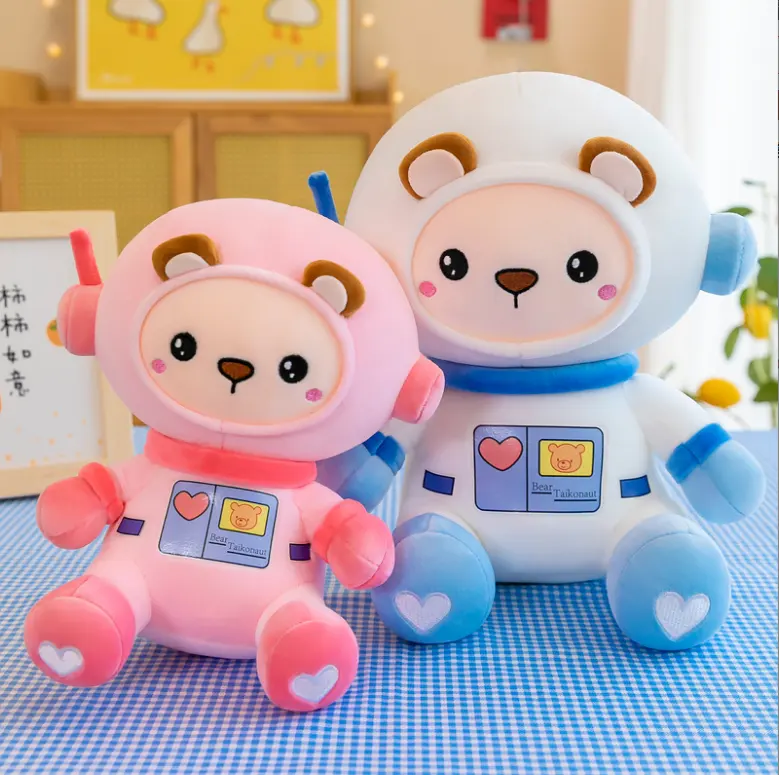 Kawaii uzay oyuncak ayı peluş oyuncaklar sevimli yumuşak doldurulmuş hayvanlar astronot ayılar oyuncak bebek çocuklar için bebek hediye
