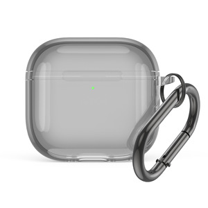 Pour <span class=keywords><strong>AirPods</strong></span> 4ème génération étui nouveau pour <span class=keywords><strong>AirPods</strong></span> 4 2024 (USB-C) étui de Protection contre les chutes peau transparente transparente avec mousqueton - Product Image 4