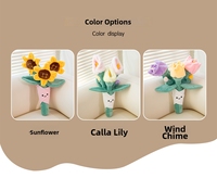Plantes en coton réalistes, bouquet de fleurs artificielles, cadeau de la Saint-Valentin pour filles, figurine en peluche