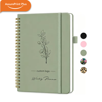 Carnet de planification hebdomadaire A5 personnalisé avec logo, sans date, reliure spirale, journal de suivi des objectifs et des habitudes pour la papeterie de bureau en gros