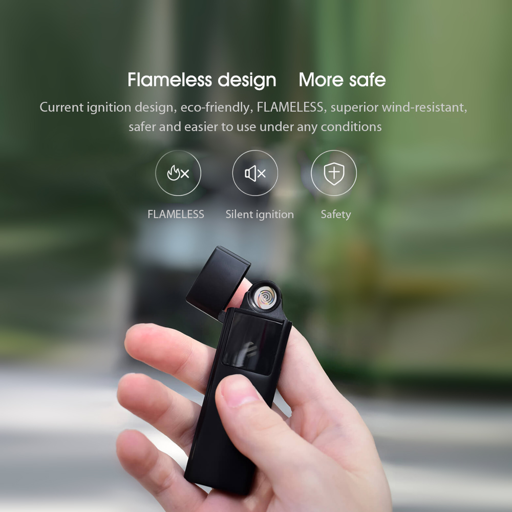 Original Xiaomi Beebest USB Rechargeable Lighter L101 Touch Screen Windproof Ultra Thin Lighter