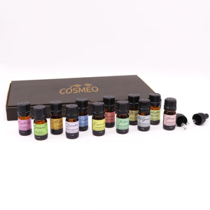 Ensemble de 12 huiles essentielles pures personnalisées avec étiquette privée, 5 ml, senteurs d'arbre à thé, emballage en boîte cadeau kraft, kit d'aromathérapie, OEM/ODM - Product Image 1