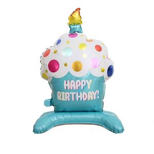Birthday Cake Shape Standing Outdoor <b>Decoration</b> for Event Ornament Kids Baby Shower Party Supplies Foil <b>Balloon</b> - Product Image 3