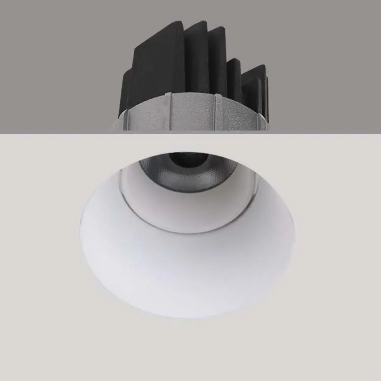 Ip54 Waterproof Dustproof Dimmable Trimless Adjustable Light Direction Cob Recessed Led Ceiling Downlight For Bathroom Kitchen