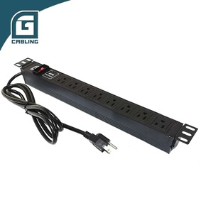 Gcabling 1U 15A ขนาด19นิ้ว110โวลต์10A 8พอร์ตอเมริกาซ็อกเก็ตเมาท์ฝรั่งเศส USA - Product Image 5