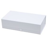 Construction robuste et protectrice réutilisable Boîtes d'emballage en papier cadeau magnétiques pour deux bouteilles de vin plates et faciles à assembler