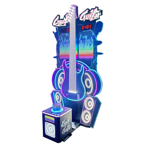 Machine de jeu d'arcade interactive '<span class=keywords><strong>Crazy</strong></span> Guitar' avec éclairage LED vibrant, fonctionnement à pièces, équipement de divertissement, verre trempé, version anglaise - Product Image 3