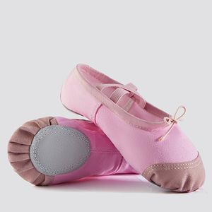 <span class=keywords><strong>Chaussons</strong></span> de danse en toile pour filles à bout en daim, tailles 22-42, avec semelle fendue et cordon de serrage pour l'entraînement quotidien (vente en gros) - Product Image 5
