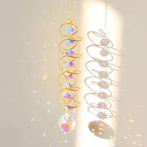 Stabilizzatore per filatore di vento appeso Suncatcher che guarda la sfera di cristallo arcobaleno creatore di decorazioni da giardino con gancio girevole - Product Image 5