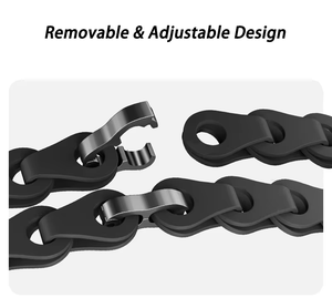 Bracelets de montre intelligente en silicone à double chaîne élastique creux respirant pour Iwatch Series 10 9 8 7 6 Multi-tailles Mode - Product Image 4