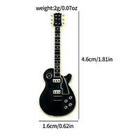 Autocollants décoratifs pour téléphone en métal, style rétro, guitare électrique, instrument de musique personnalisé, cadeaux promotionnels, vente en gros sur mesure