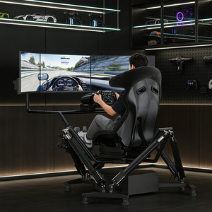 Cockpit de simulateur de course Racebear à 6 axes, plateforme à mouvement complet, machine de jeu d'arcade, pédales réglables, base en aluminium, modèle 6029-1 - Product Image 1