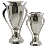 Trophées et médailles de haute qualité, sur mesure, en métal argenté, avec logo en 3D, pour le football, le soccer, le basketball, souvenirs