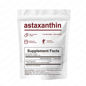 Venta directa de fábrica Soporte inmunológico Suplementos antioxidantes Fuente de microalgas frescas Astaxantina Softgels para hombre - Product Image 2