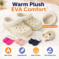 Sabots d'hiver personnalisés pour enfants, doublure en peluche, EVA antidérapant, chauds, doux, respirants, pour intérieur, extérieur, jardin, chaussures à trous, vente en gros, OEM