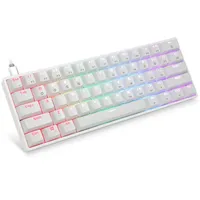 SK61 Keyboard mekanik portabel 60% Gk61, Gateron sakelar optik lampu latar, Keyboard Gaming berkabel portabel untuk PC
