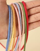Vente en gros de cordon tressé décoratif coloré DIY corde 4mm cordon macramé cordon en coton tressé