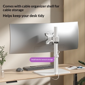 Soporte de Monitor de Computadora Giratorio y Ajustable en Altura, Sin Perforaciones, de Gran Capacidad de Carga, para Pantallas de 34/38/43 Pulgadas - Product Image 4