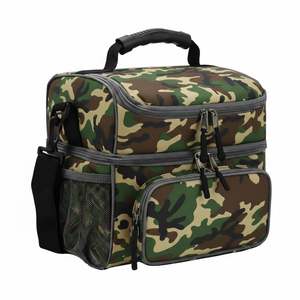 Bolsa de Almuerzo de Camuflaje, Bolsa Térmica Aislada de Doble Capa con Estampado de Leopardo, Correa Ajustable, Fabricación Personalizada - Product Image 2