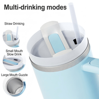 Bouteille isotherme personnalisée 30oz/40oz avec paille, en acier inoxydable, revêtement poudré, pour souvenirs de mariage
