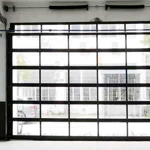 <span class=keywords><strong>Porte</strong></span> de garage électrique automatique en alliage d'aluminium de style moderne, ignifuge, avec isolation thermique, finition en verre réfléchissant, villas CE - Product Image 3