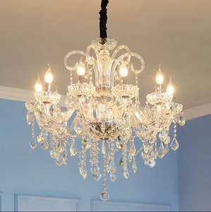 European Style Hanging Pendant Light Living Room Wedding Decoration French Glass <b>Crystal</b> <b>Chandelier</b> - Product Image 3