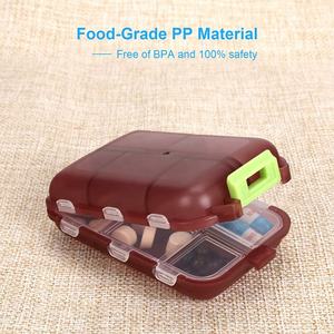 Portable Small Weekly Travel Pill Organizer portapillole in plastica Dispenser portapillole <span class=keywords><strong>per</strong></span> borsa vitamina Fish Oil Container Medicine - Product Image 2
