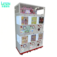 Distributeur automatique de capsules de jouets avec logo personnalisé, mini commercial pour parc d'attractions, métal et plastique durables, garantie 1 an, anglais