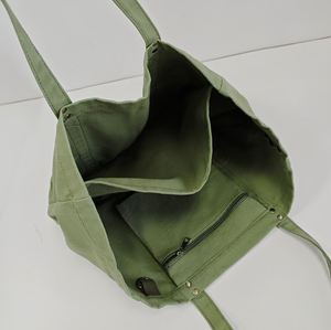 Sac Cabas en Toile Écologique pour Femme, Grande Capacité, à Chaîne, Porté Épaule, pour Maman et Shopping, Logo Personnalisable, Réutilisable, en Coton - Product Image 3