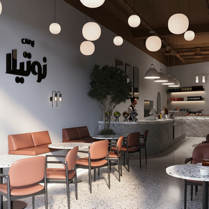 Meuble pour boutique de confiseries design tendance en bois présentoir pour café beignet moderne comptoir de bar pour café - Product Image 1