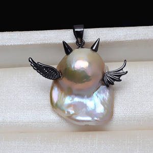 จี้เงินแท้ S925 ทำมือ สไตล์บาโรก ลูกปัดกลวงลอยอิสระ อุปกรณ์เสริมอเนกประสงค์สำหรับทำสร้อยคอ DIY จี้มุก - Product Image 1