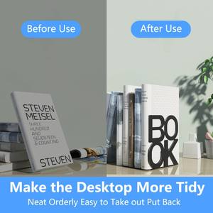 Einzigartige L-Form Metall Buchs tütze dekorative Bücher enden Design Bücher stopper für Regal - Product Image 3