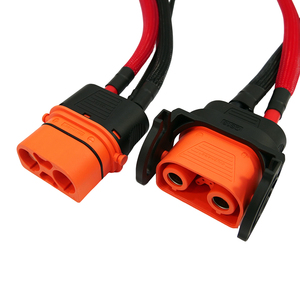 Conector de Bateria de Alta Corrente QS13 300A 500V DC com Cabo de Silicone PA66 para Transferência de Energia em Baterias Agrícolas - Product Image 1