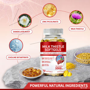 Cápsulas de Cardo Mariano 200mg Silimarina Flavonoides, Fórmula Equilibrada Óptima que Promueve la Desintoxicación y el Metabolismo del Alcohol - Product Image 4
