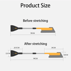 <span class=keywords><strong>Pelle</strong></span> de grattoir à <span class=keywords><strong>neige</strong></span> et à glace rétractable pour voiture d'hiver Pelles à brosse sans fil - Product Image 5