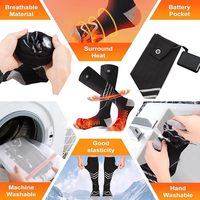 Chaussettes de randonnée chauffantes électriques rechargeables à batterie thermique pour l'hiver, respirantes, pour l'extérieur, pour enfants, hommes et femmes, 100%