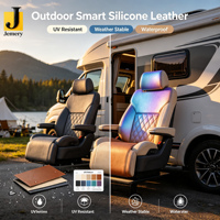 Cuir silicone réactif aux UV Jemery pour sellerie de voiture et de camping-car, imperméable, résistant aux intempéries, changeant de couleur, occultant, évacuant l'humidité, extensible