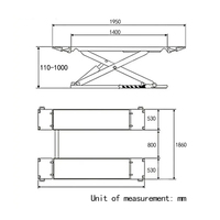 EVEJINGLI Élévateur à ciseaux mobile à hauteur moyenne 3500 kg, élévateur hydraulique portable pour voitures 110V 220V 380V pour garage et atelier domestique