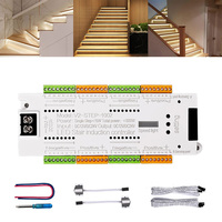 Contrôleur d'escalier programmable neuf émis par le fabricant, contrôleur de capteur de mouvement d'escalier LED DC12V 24V